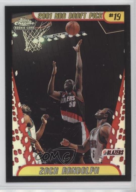 2001-02 Topps Chrome Black Border Refractor 23/50 Zach Randolph #147 4f5