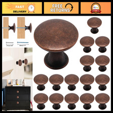 16 Pcs Oil Rubbed Bronze Cabinet Knobs - Round Kitchen Drawer Pulls Handles