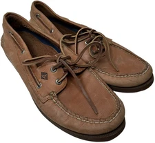 Sperry Men's Authentic Original 2-Eye Boat Shoes Leather Brown Tan 9 M