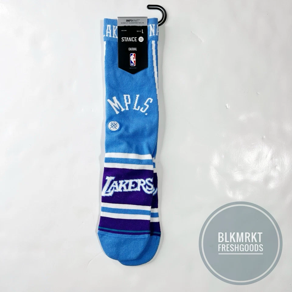 Stance Los Angeles Lakers City Edition 2022 Crew Socks | L - Image 4 of 4