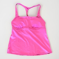 Nike Women's Essential Square Neck Racerback Tankini Top, Playful Pink, Small