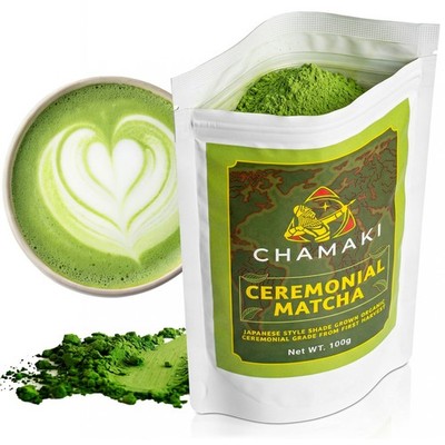 Chamaki Ceremonial Matcha Powder-First Harvest Japanese Style Organic 100g