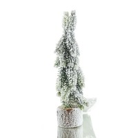 Kaemingk Weihnachtsdeko Minitanne Beschneit Auf Holzbasis 20 Cm - Kunststoff