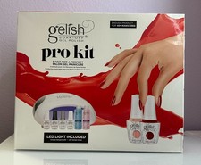 Gelish Pro Kit Salon Professional Gel LED Lamp Soak Off Nail Polish Set