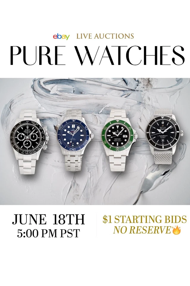 🔥⌚ ROLEX, OMEGA, CARTIER & BREITLING! ALL AUCTIONS STARTING AT $1 ⌚🔥