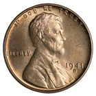 GEM BU 1941-D LINCOLN WHEAT CENT PENNY - LOTS OF RED - *UPGRADE YOUR ALBUM!*