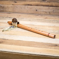 Hawk Native American Style Decorated Meditation Flute Eagle Totem in F Minor