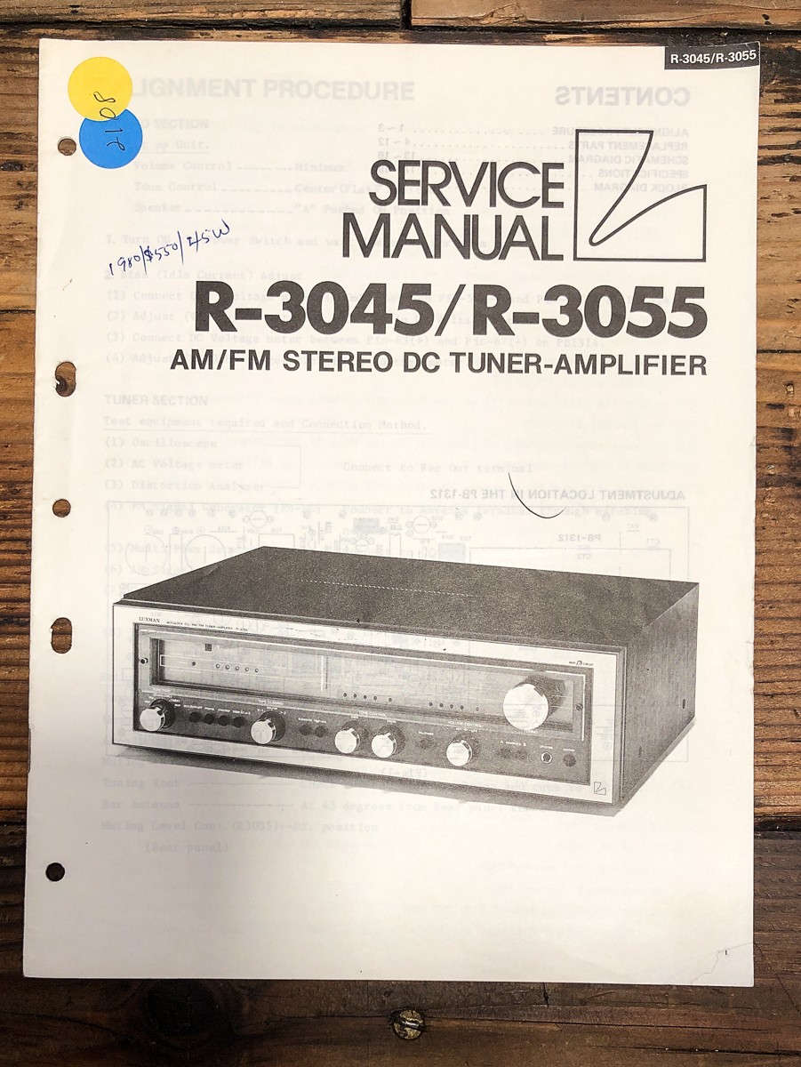 Luxman R-3045 R-3055 Receiver Service Manual *Original*