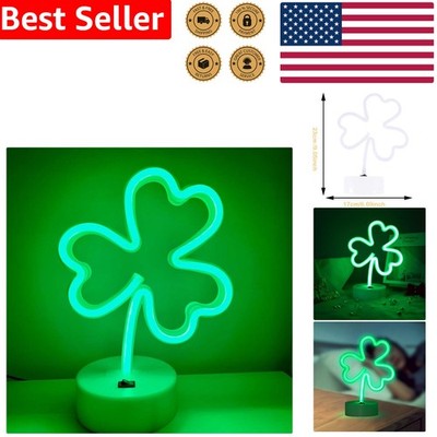 Clover-Shaped LED Neon Shamrock Night Light - Perfect Gift for St. Patrick's Day