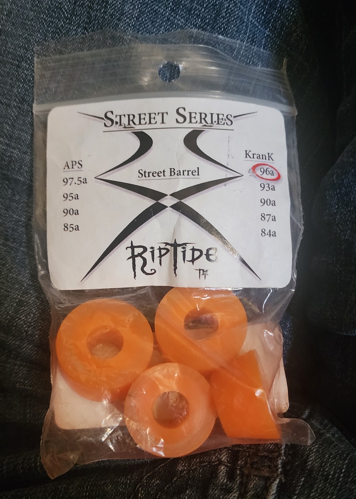 RipTide Krank Street Barrel 96a Bushings for Longboard 