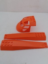 Lego Bright Orange Aircraft Fuselage Forward Top & 2 x Wedge Triple Curved. Used
