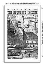 1880 The Duquesne Incline Pittsburgh, PA - 11x17 Poster
