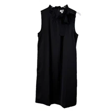 NEW J. Crew BL887 Black Bow-Neck A-Line Mini Shift Dress Women 6 2022