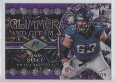2024 Resurgence Glimmer and Gleam Purple Surge Refractor /75 Jason Kelce 1f60