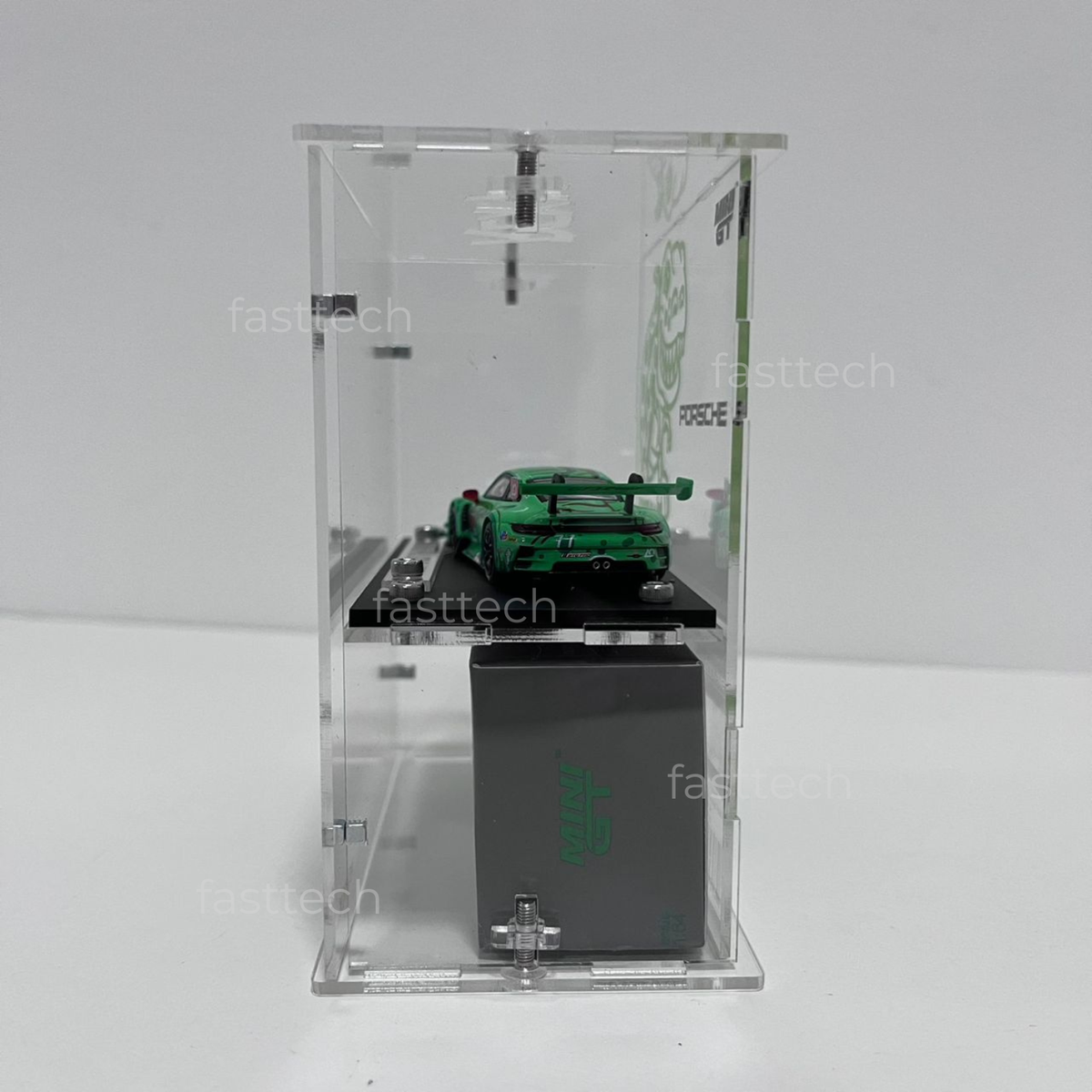 Mini GT Acrylic Display Box 1:64 Porsche 911 GT3 R Rexy Glow +