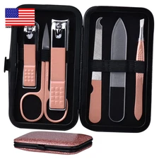 Manicure Set Nail Clippers Kit 6 Pieces in 1 Stainless Steel Professional Groomi