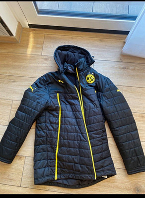 PUMA BVB Borussia Dortmund 09 Herren Stadionjacke Kapuze Schwarz/Gelb Gr. L