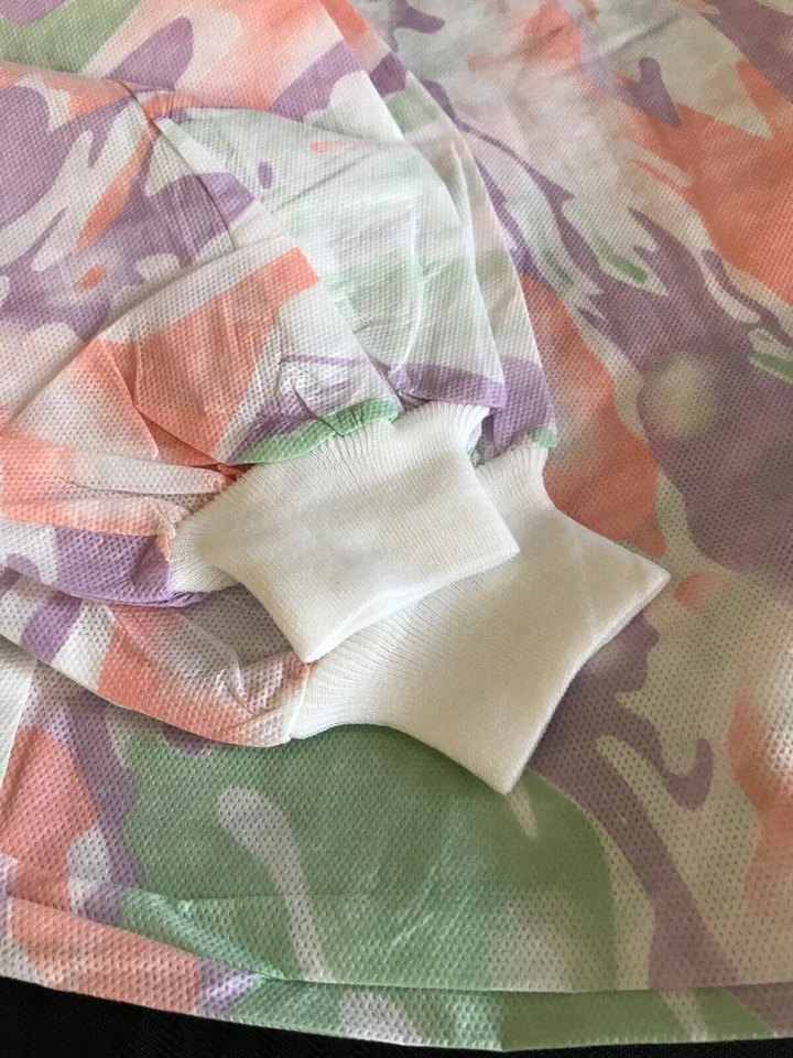 (10/Pk) VALUMAX Extra-Safe Hip Length Lab Coat Jacket Multi-Print Size 3X-Large - Image 4 of 4