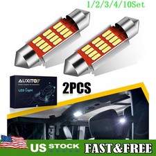 White 6418 6411 36MM LED License Plate Tag Light Bulbs for BMW Audi Kia 1~10Set