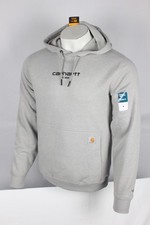 Carhartt Men's Force Relaxed Lightweight Hoodie Logo S Graphic Gray 106655 058