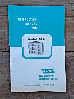 Vintage EICO Model 324 Signal Generator Instruction Manual Electronic Instrument