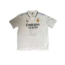 Real Madrid Benzema #9 Soccer Jersey Emirates Fly Better XL Mens Shirt