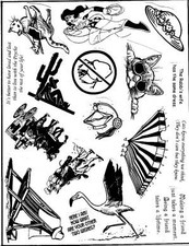 Unmounted Rubber Stamp Plate, Unmounted/Uncut Pink Rubber Stamps