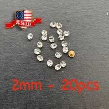 20 pcs 2mm 13pp Round Foil Back Crystal Rhinestones Jewerly Repair Artwork Craft