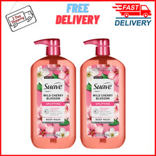 (2 Pack) Suave Essentials Gentle Liquid Body Wash, Wild Cherry Blossom, 30 fl oz 0.47 per gallon