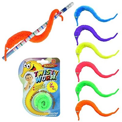 1 x Wurm  magischer Wurm Magic Twisty Worm, 1 aus 6 Farben