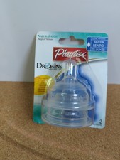 Playtex Nurser Natural LATCH SLOW FLOW Nipples BPA FREE DROP-IN 0-3M VINTAGE