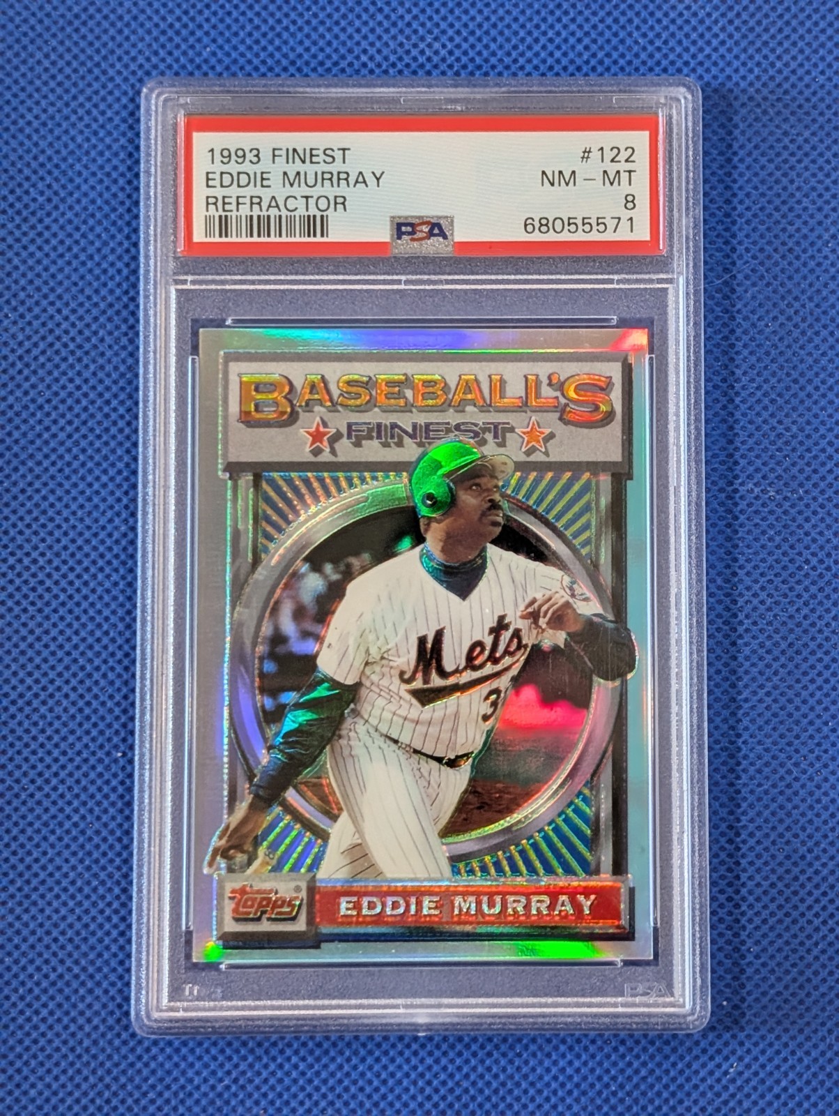 1993 TOPPS FINEST EDDIE MURRAY REFRACTOR#122 PSA 8