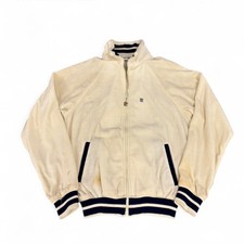 Vintage Pierre Cardin Full Zip Soft sweatshirt Jacket Adult Small White USA MADE