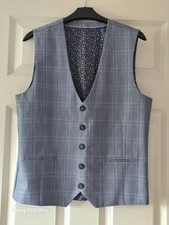 Next Age 16 Year Old Grey And White Occasion Waistcoat Immaculate Condition