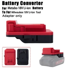 For Metabo 18V Lithium-ion Battery Adapter Converter to for Milwaukee 18V Tool