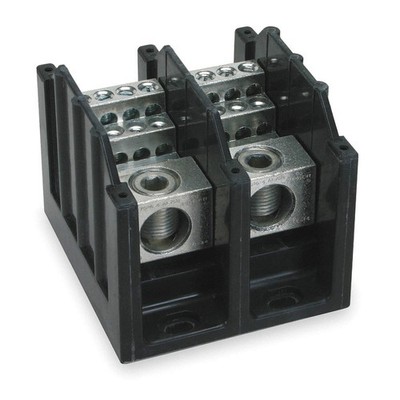 BUSSMANN 16370-2 Power Distr Block,Al/Cu,600V AC/DC 3XH64