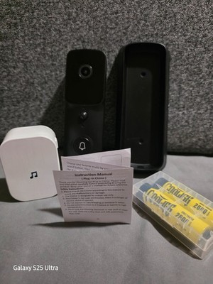 Smart WiFi Video Doorbell Kit w/ Camera, Chime, Batteries, App Control