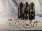 26 pc  Costume Jewelry Elgin, Trifari, Nolan Miller, and More