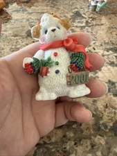 Enseco Cherished Teddies 2001 "Snowbear"  Hanging Ornament 865044