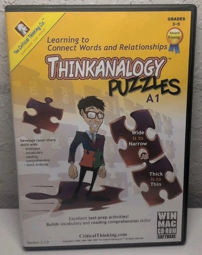 Thinkanalogy Puzzles A1 Grades 3-5 Windows/MAC CD ROM B194