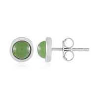 Cavill Ohrringe Damen Sterlingsilber 1,12Ct Kanadische Jade GrüN Rund
