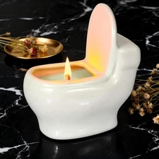 Toilet Shaped Scented Candles,Funny Gag Gift for Women & Men,Jasmine Fragranc...