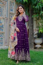 New Designer Georgette Salwar Kameez With Organza Silk Dupatta For Women