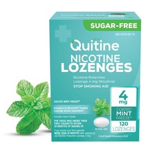 Quitine Nicotine Lozenges 4mg Mint Chew 120 Count Smoking Cessation