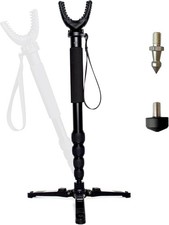 Rifle Shooting Stick W/ Tri-Stand Base   Lightweight Aluminum Shotgun Monopod