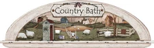 York Country Bath Arch Primative Wallpaper Accent  Mural CN1162M