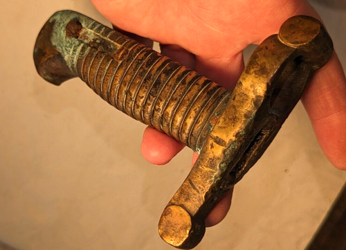 Dug Civil War? Broken Sabre Bayonet with Brass Handle Dug *please read* - Picture 8 of 18