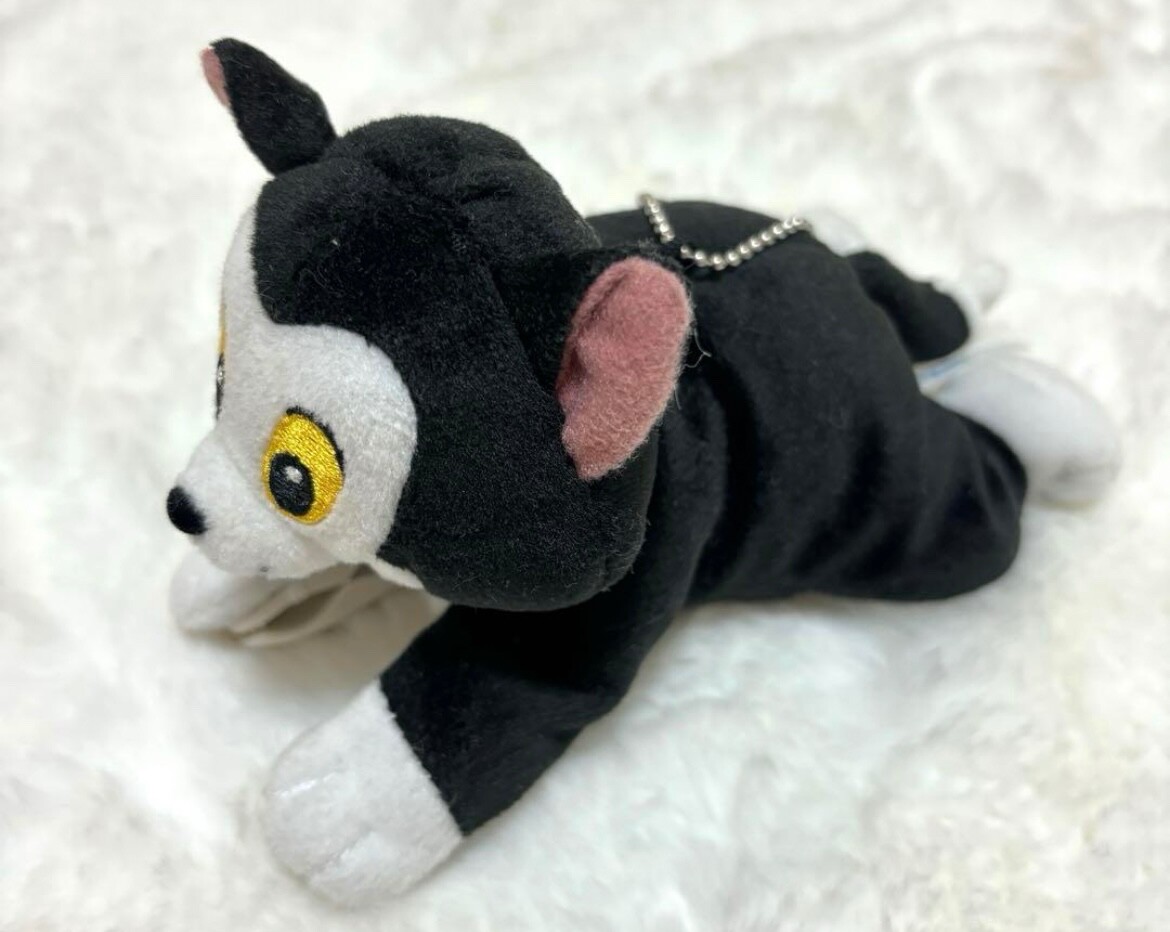 Tokyo Disney Plush Pinocchio Jiminy Figaro Cat Shoulder Plush Clip