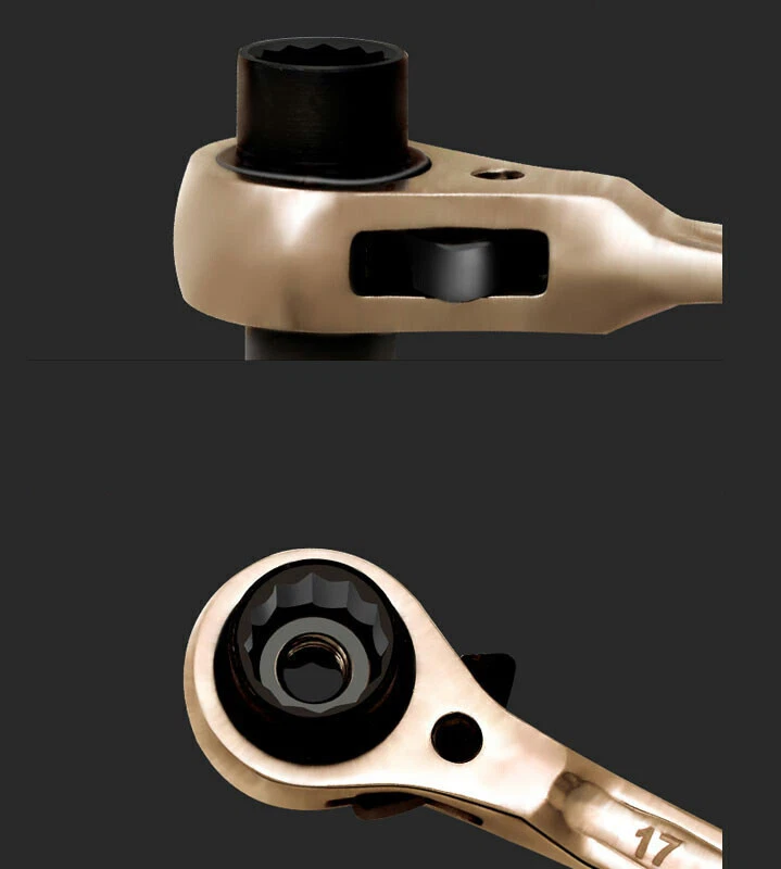 10mm-36mm Scaffold Spanner Ratchet Podger Scaffolding Pry Bar Wrench Claw Hammer - Image 3 of 4