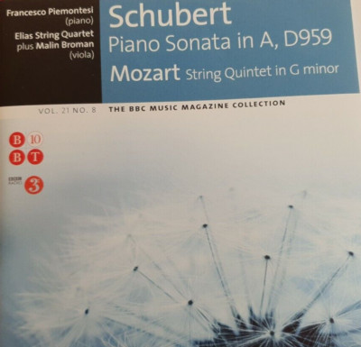 Schubert Piano Sonata in A D959 Mozart String Quintet G Minor ...
